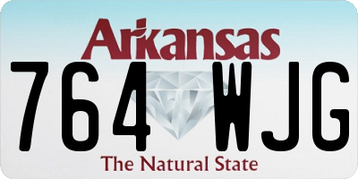 AR license plate 764WJG