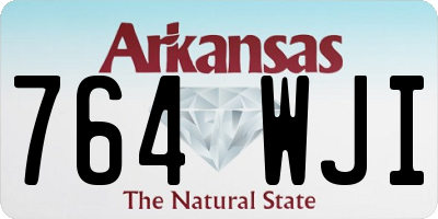 AR license plate 764WJI