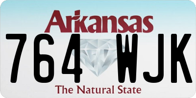 AR license plate 764WJK