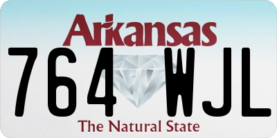 AR license plate 764WJL