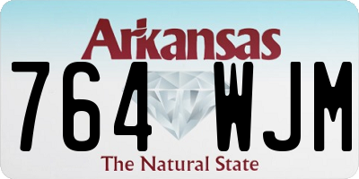 AR license plate 764WJM