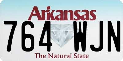 AR license plate 764WJN