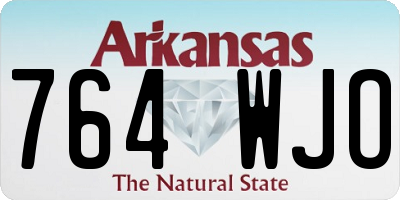 AR license plate 764WJO