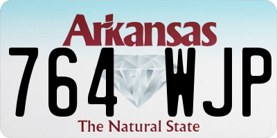 AR license plate 764WJP
