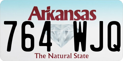 AR license plate 764WJQ
