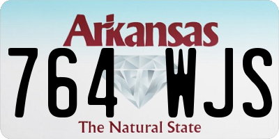 AR license plate 764WJS