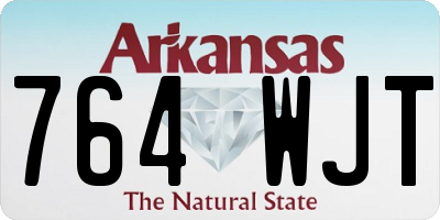 AR license plate 764WJT
