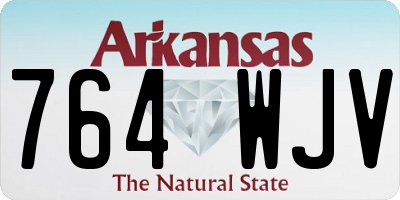 AR license plate 764WJV
