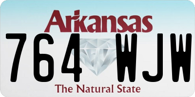 AR license plate 764WJW