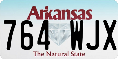 AR license plate 764WJX
