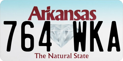 AR license plate 764WKA