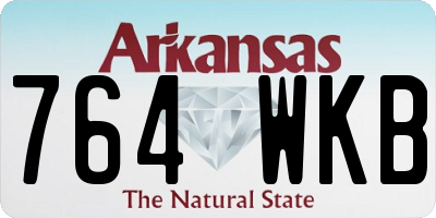 AR license plate 764WKB