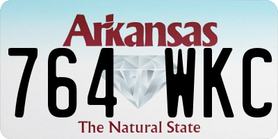 AR license plate 764WKC