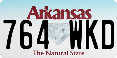 AR license plate 764WKD