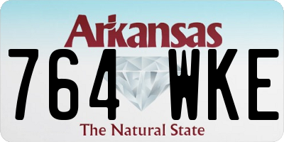 AR license plate 764WKE
