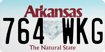AR license plate 764WKG
