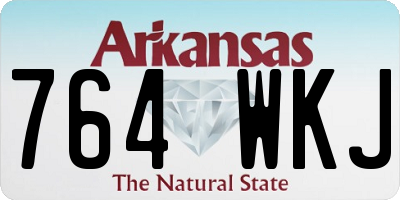 AR license plate 764WKJ