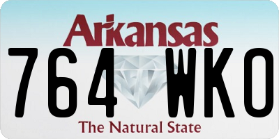 AR license plate 764WKO