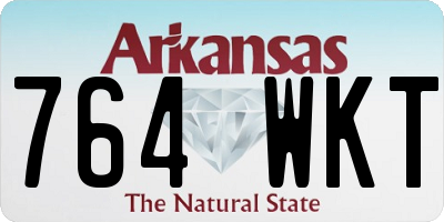 AR license plate 764WKT