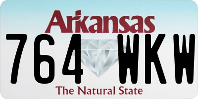 AR license plate 764WKW
