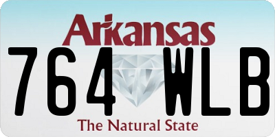AR license plate 764WLB