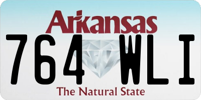 AR license plate 764WLI