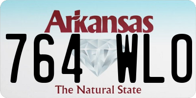 AR license plate 764WLO