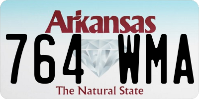AR license plate 764WMA