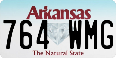 AR license plate 764WMG