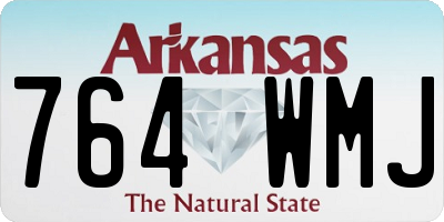 AR license plate 764WMJ
