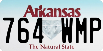 AR license plate 764WMP