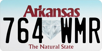 AR license plate 764WMR
