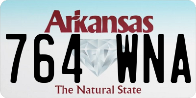 AR license plate 764WNA
