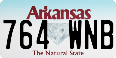AR license plate 764WNB