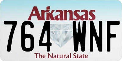 AR license plate 764WNF