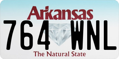 AR license plate 764WNL