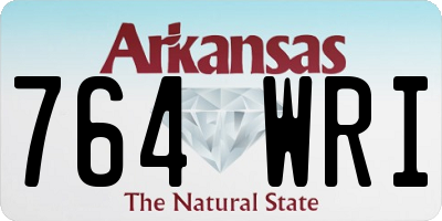 AR license plate 764WRI