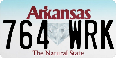 AR license plate 764WRK