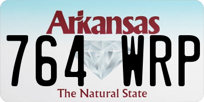 AR license plate 764WRP