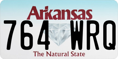 AR license plate 764WRQ