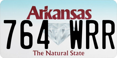 AR license plate 764WRR
