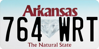 AR license plate 764WRT