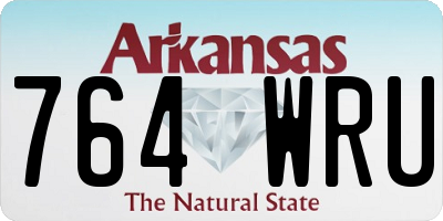 AR license plate 764WRU