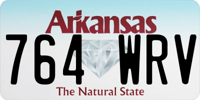 AR license plate 764WRV