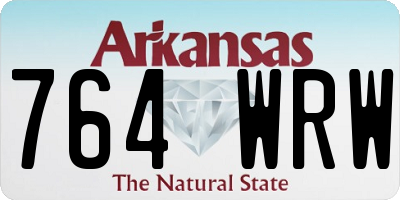 AR license plate 764WRW
