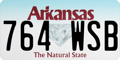 AR license plate 764WSB