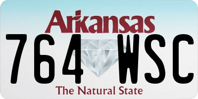 AR license plate 764WSC