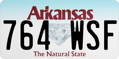 AR license plate 764WSF