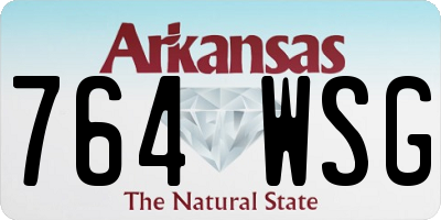 AR license plate 764WSG