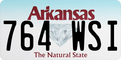 AR license plate 764WSI